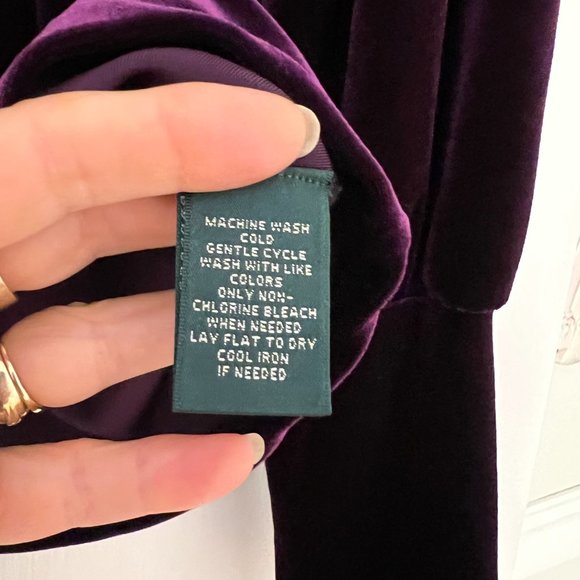 Lauren Ralph Lauren Purple Boat Neck Puff Sleeve Top - EUC - Picture 6 of 7